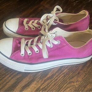 Purple Converse with White Laces
